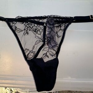 3/$15 - NWT - Large Victoria's Secret Black Lace Panties - add 3 to your bundle